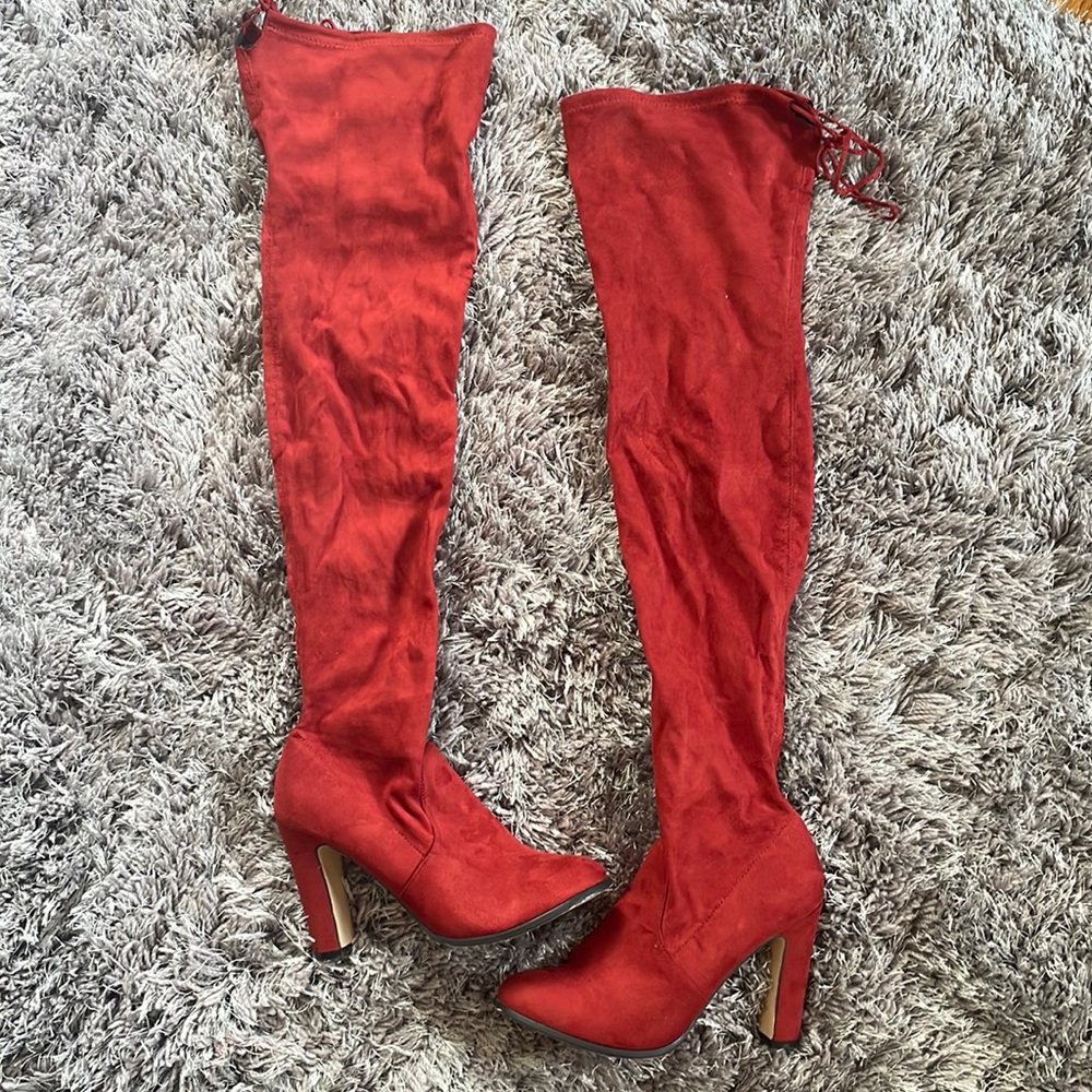 Burnt Orange Knee High Boot